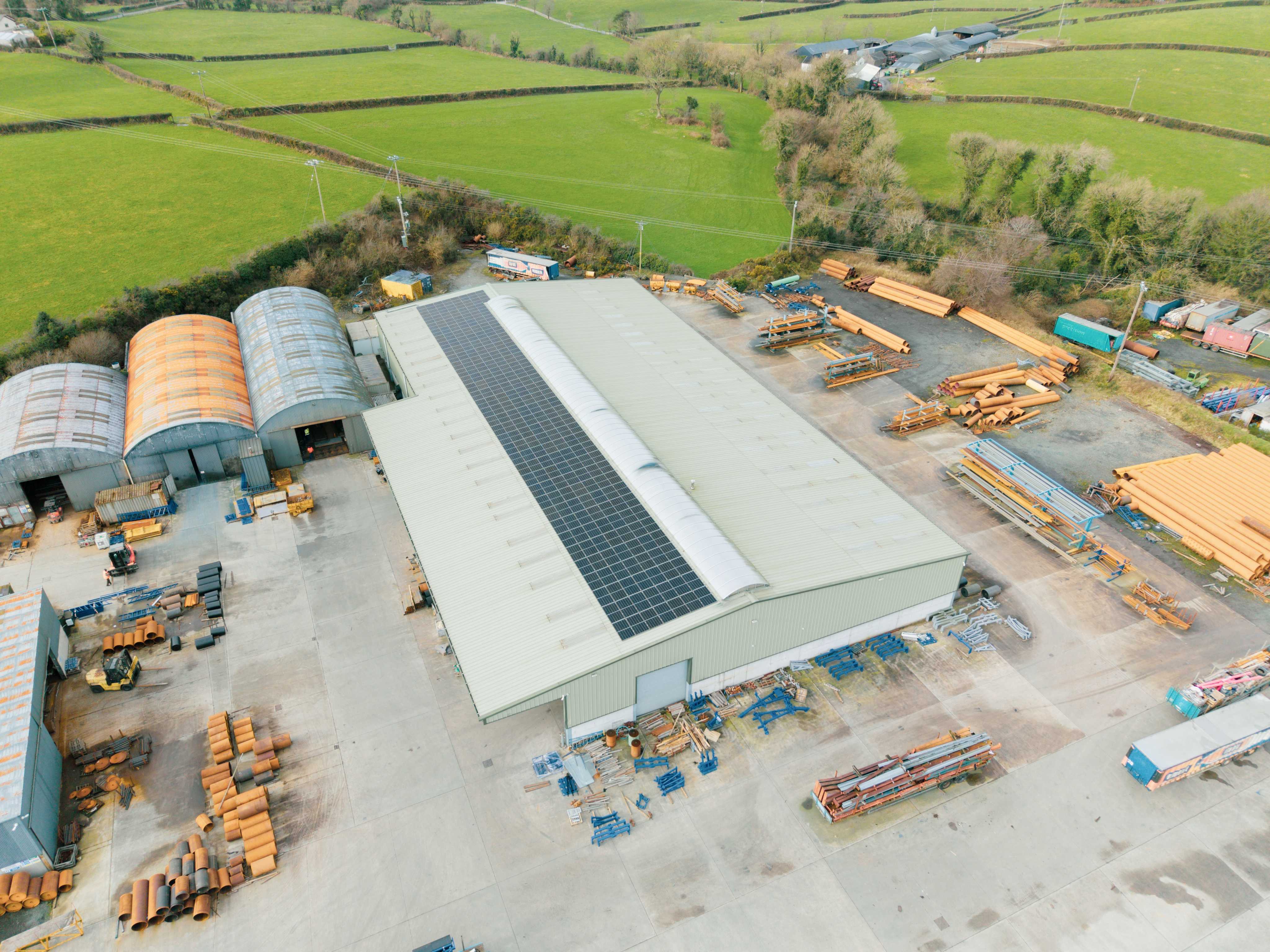 Commercial solar panel install